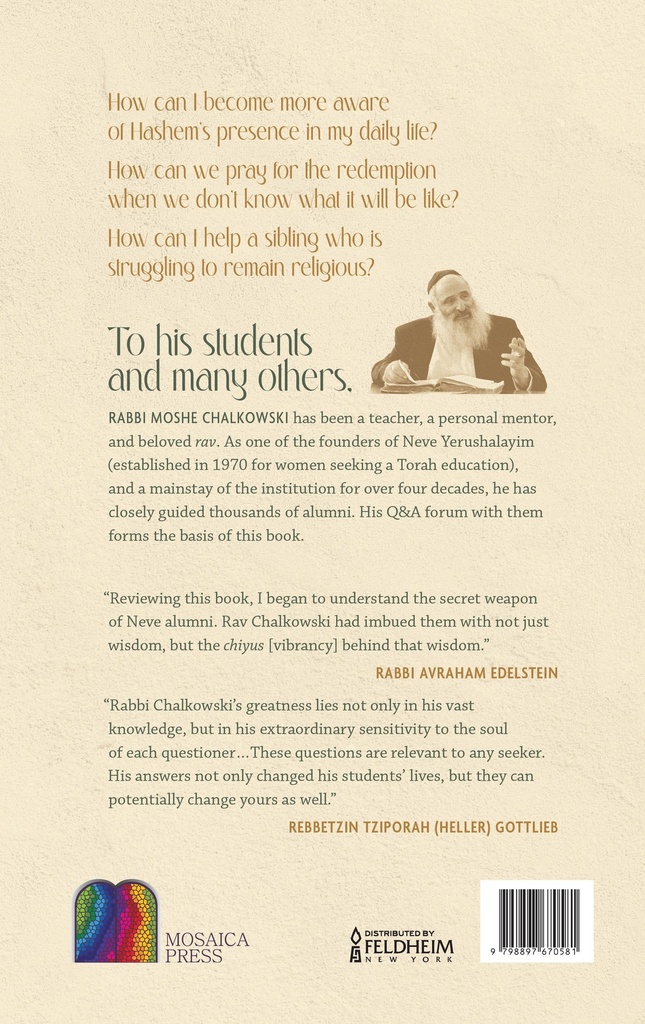Heart of Wisdom - The Teachings Of Rabbi Moshe Chalkowski On Jewish Life And Personal Growth