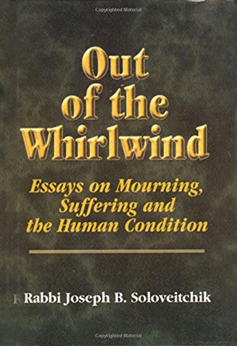 [9780881257724] Out of the Whirlwind: Essays on Mourning, Suffering and the Human Condition | Meotzar Horav Series