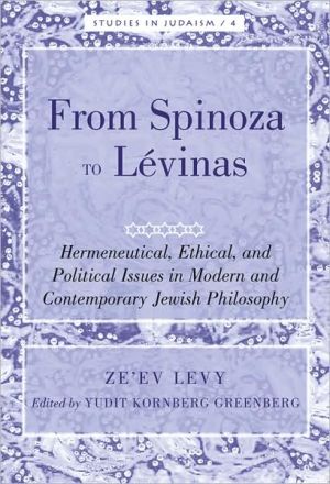 From Spinoza to Lévinas: Hermeneutical, Ethical, and Political Issues in Modern and Contemporary Jewish Philosophy- Edited by Yudit Kornberg Greenberg (Studies in Judaism)