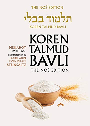 Menahot 2 | Koren Talmud Bavli, Noé Edition | Volume 36 in the series | Hebrew/English edition | Large | Color