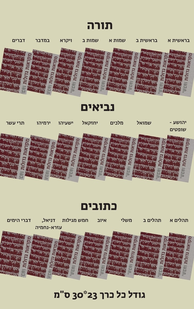 מקראות גדולות הכתר סט שלם | מהדורה גדולה | סט 21 כרכים