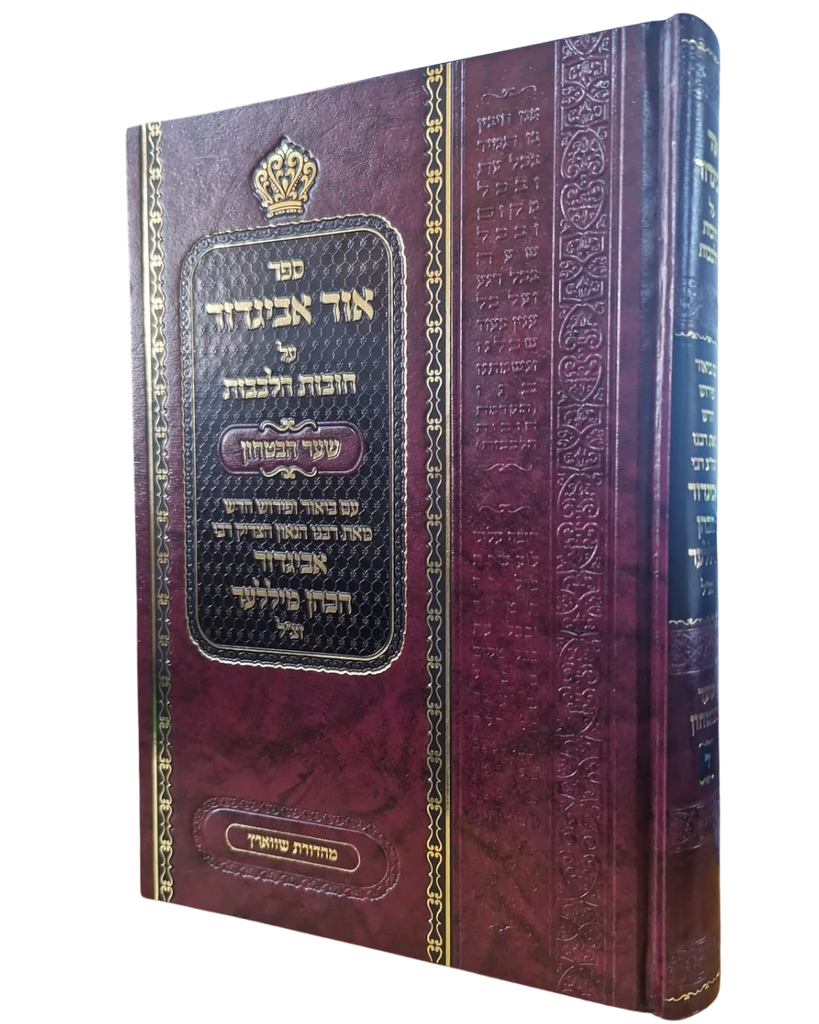 ספר אור אביגדור על חובת הלבבות | סדרת אור אביגדור | שער הביטחון | חלק ד בסדרה