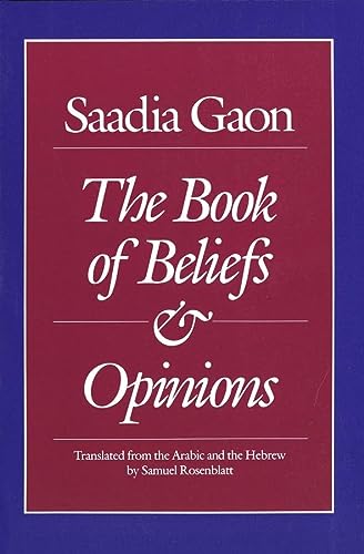 [9780300044904] Saadia Gaon: The Book of Beliefs and Opinions (Yale Judaica Series)