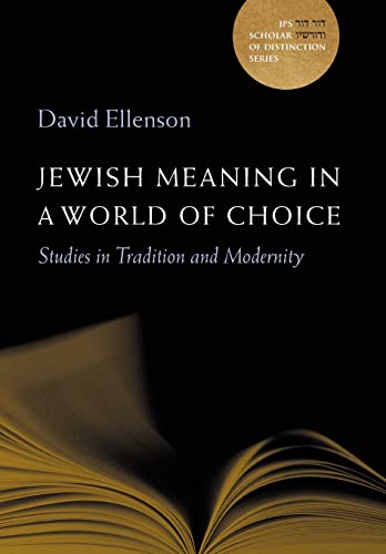 [9780827612143] Jewish Meaning in a World of Choice: Studies in Tradition and Modernity (Volume 9) (A JPS Scholar of Distinction Book)