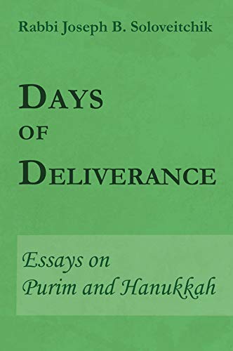 [9780881259445] Days of Deliverance: Essays on Purim and Hanukkah | Meotzar Horav Series
