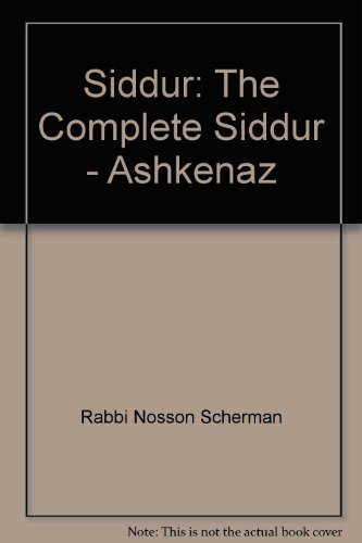 [9781578198016] Siddur: The Complete Siddur - Ashkenaz