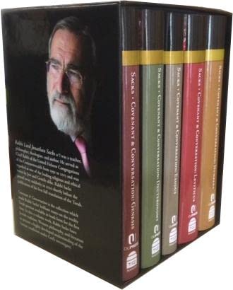 [9781592640188] Covenant & Conversation on the Parsha | 5 Volume Box Set | Rabbi Sacks