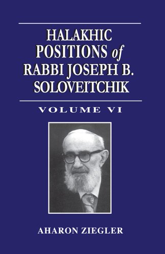 [9781602802629] Halakhic Positions of Rabbi Joseph B. Soloveitchik: Volume VI
