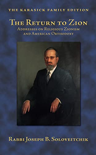 [9781602804975] The Return to Zion - Addresses on Religious Zionism and American Orthodoxy