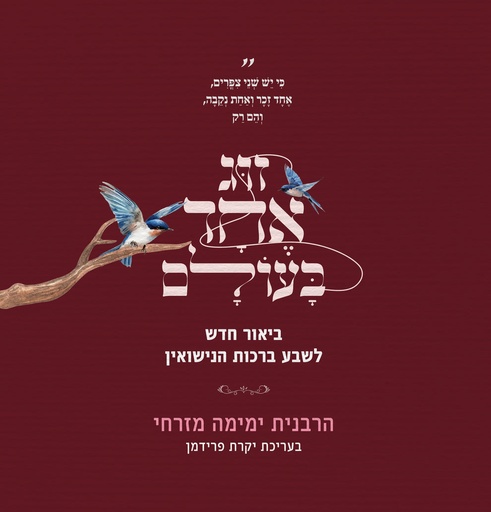 [036200073742] זוג אחד בעולם - ביאור חדש לשבע ברכות הנישואין